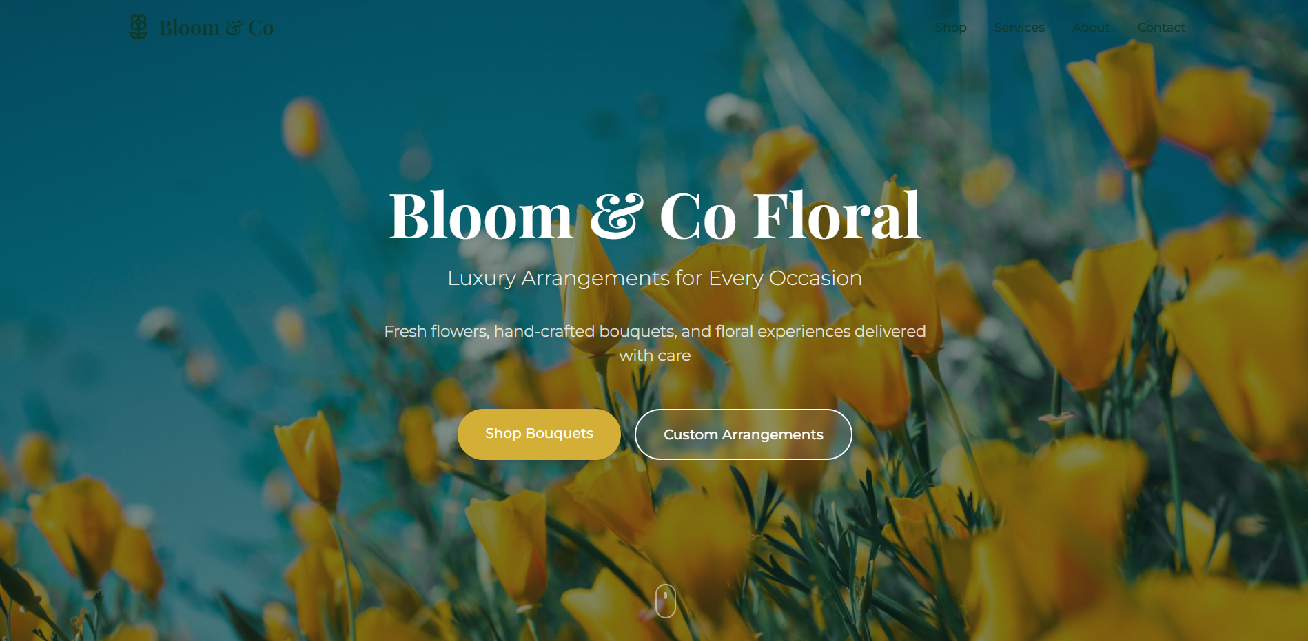Bloom & Co Floral brand website